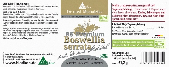 Biotikon Boswellia serrata, Weihrauch BS 85 61,2g